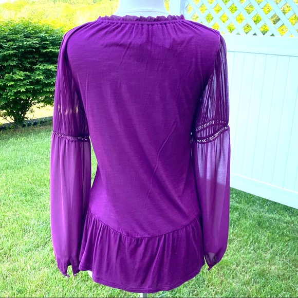 WHBM Long Sleeve Embroidered Top - Picture 10 of 16